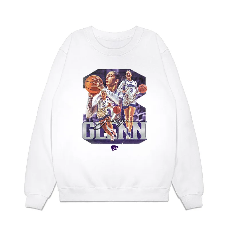 Kansas State - NCAA Women's Basketball : Jaelyn Glenn - Player Collage Premium Crewneck Sweatshirt Graphic Hoodie Design Print