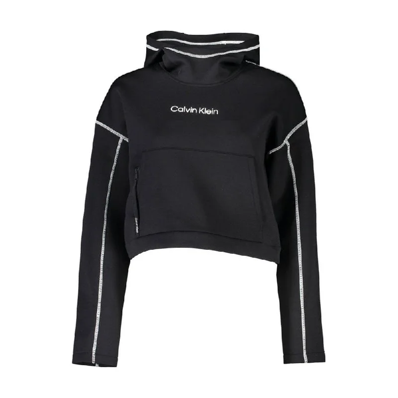 Calvin Klein Chic Hooded Sweatshirt with Contrasting Details Hoodie with High Neck Warm Protective