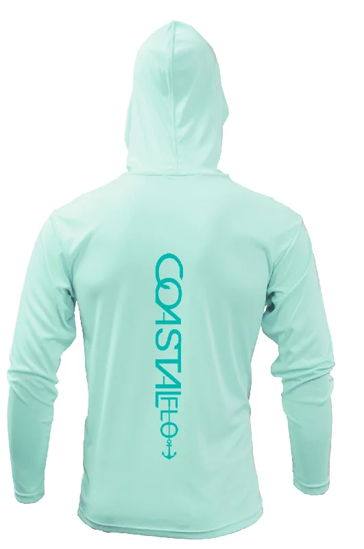 Hoodie Xtreme-Tek Performance UPF 50 Long Sleeve - Sea Foam Hoodie with Cropped Fit Short Trendy