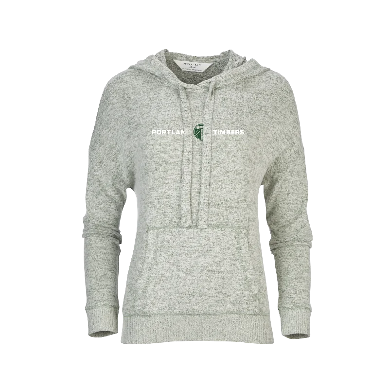 PORTLAND TIMBERS FC WOMEN'S LONG SLEEVE CUDDLE HOODIE Hoodie with Hem Elastic Stretchable Comfortable