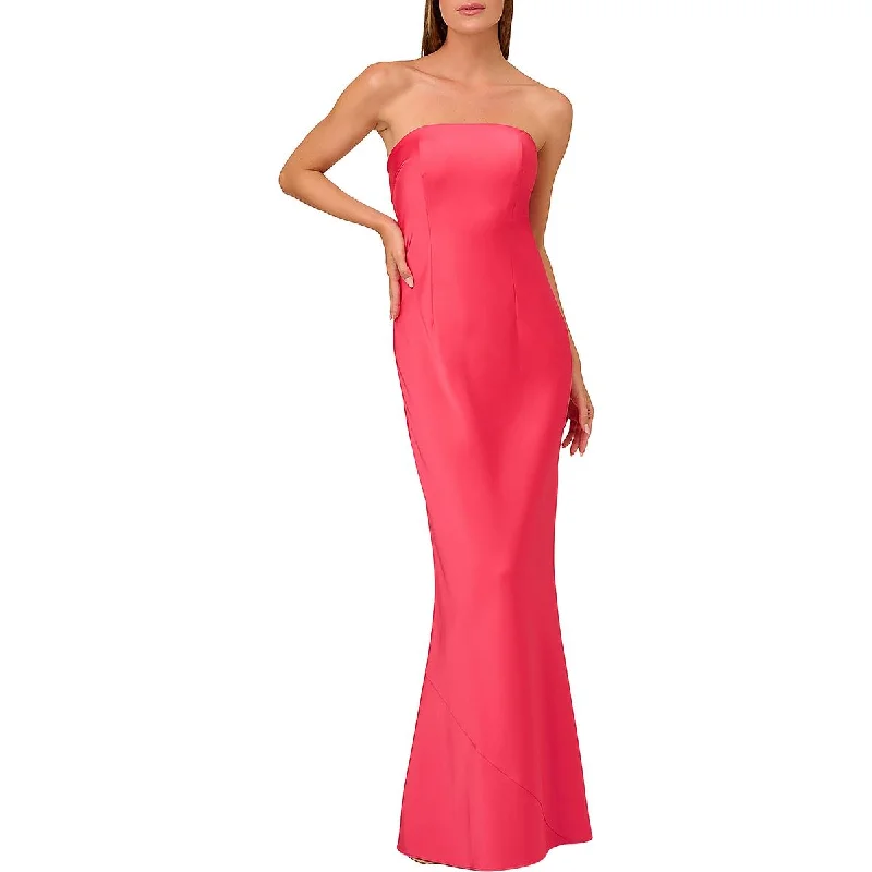Womens Cut-Out Strapless Evening Dress Tunics Floral girly