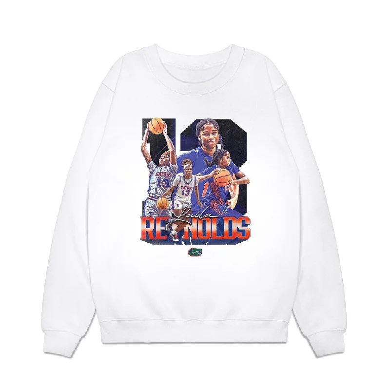 Florida - NCAA Women's Basketball : Laila Reynolds - Player Collage Premium Crewneck Sweatshirt Hoodie with Rhinestones Sparkly Elegant