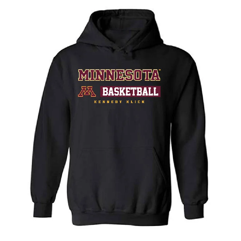 Minnesota - NCAA Women's Basketball : Kennedy Klick - Classic Fashion Shersey Hooded Sweatshirt Hoodie with Exposed Zipper Edgy Industrial Minnesota - NCAA Women's Basketball : Kennedy Klick - Classic Fashion Shersey Hooded Sweatshirt Hoodie with Exposed Zipper Edgy Industrial