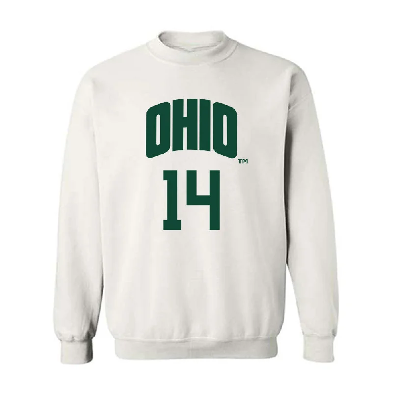 Ohio - NCAA Women's Basketball : Kate Dennis - Crewneck Sweatshirt Classic Shersey Hoodie with Snap Buttons Easy Quick