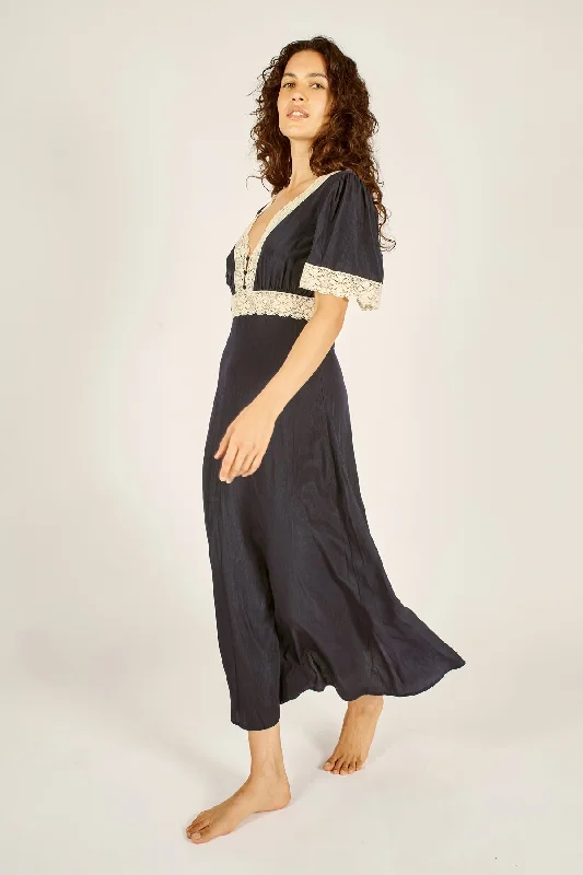Traffic People -Midnight Lace Felicity Dress- Navy - MNL12933008 Tunics Ceremony elegant