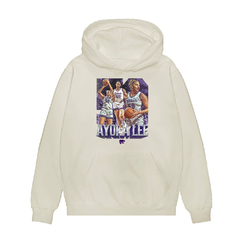 Kansas State - NCAA Women's Basketball : Ayoka Lee - Player Collage Premium Hooded Sweatshirt Hoodie Sweatshirt Pullover