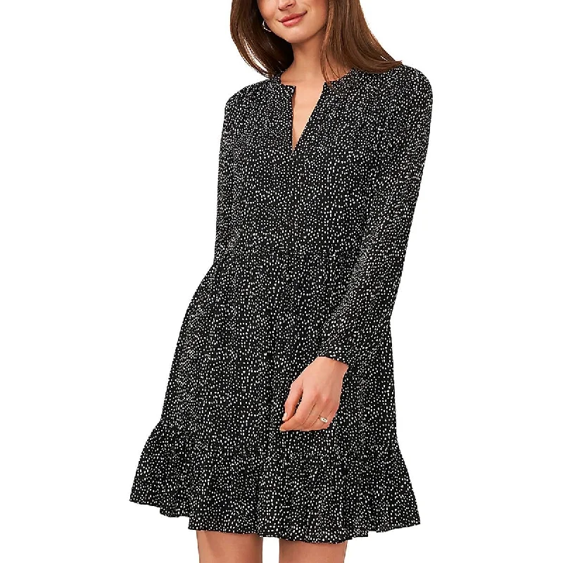 Womens Mini Long Sleeve Babydoll Dress Tunics Fall fleece