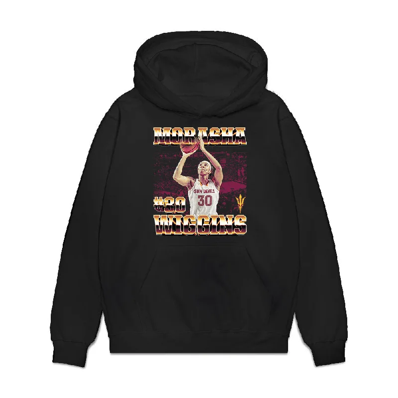 Arizona State - NCAA Women's Basketball : Morasha Wiggins - Player Collage Premium Hooded Sweatshirt Hoodie with Hood Adjustable Protection Arizona State - NCAA Women's Basketball : Morasha Wiggins - Player Collage Premium Hooded Sweatshirt Hoodie with Hood Adjustable Protection