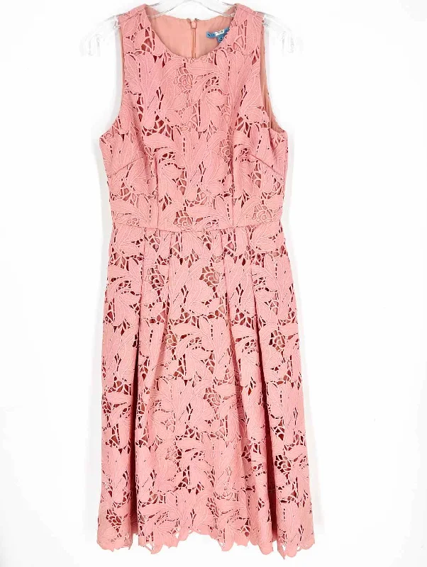 Antonio Melani Size 6 Pink Layered Crochet Dresses Dress Tunics Designer luxury