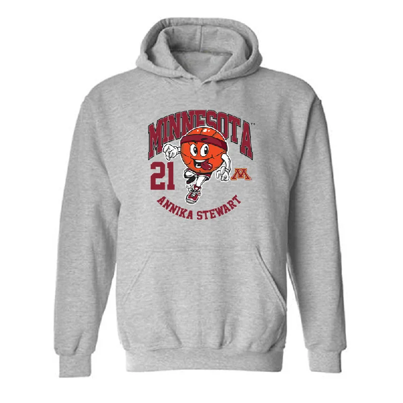 Minnesota - NCAA Women's Basketball : Annika Stewart - Fashion Shersey Hooded Sweatshirt Hoodie with Distressed Vintage Worn Minnesota - NCAA Women's Basketball : Annika Stewart - Fashion Shersey Hooded Sweatshirt Hoodie with Distressed Vintage Worn
