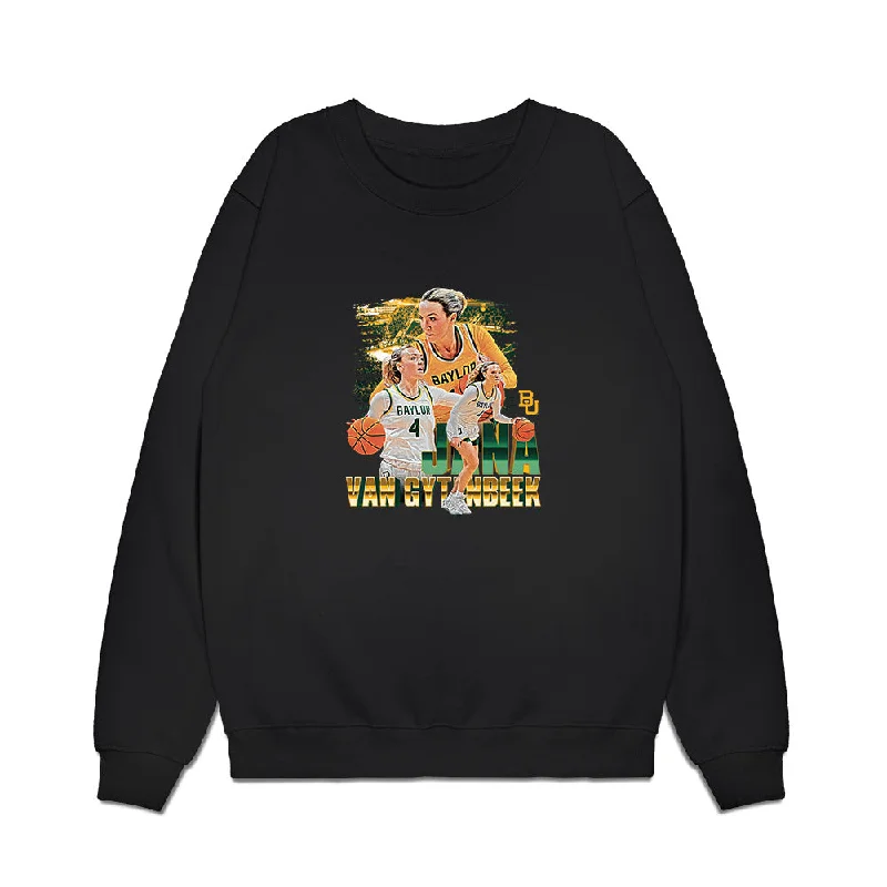 Baylor - NCAA Women's Basketball : Jana Van Gytenbeek - Premium Crewneck Sweatshirt Hoodie with Mesh Breathable Sporty