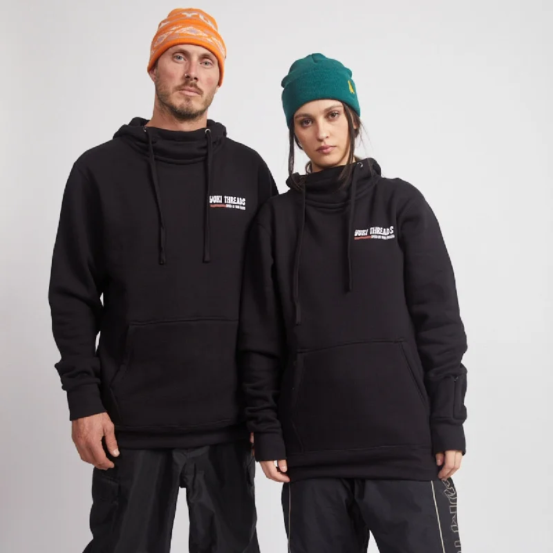 Yuki Threads - Unisex Speed Hoodie - Black Hoodie with Camouflage Military Edgy