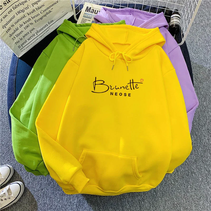 2 Pieces Women'S Fashion Letter Print Loose Fleece Hooded Sweatshirt Hoodie with Half-Zip Sporty Casual