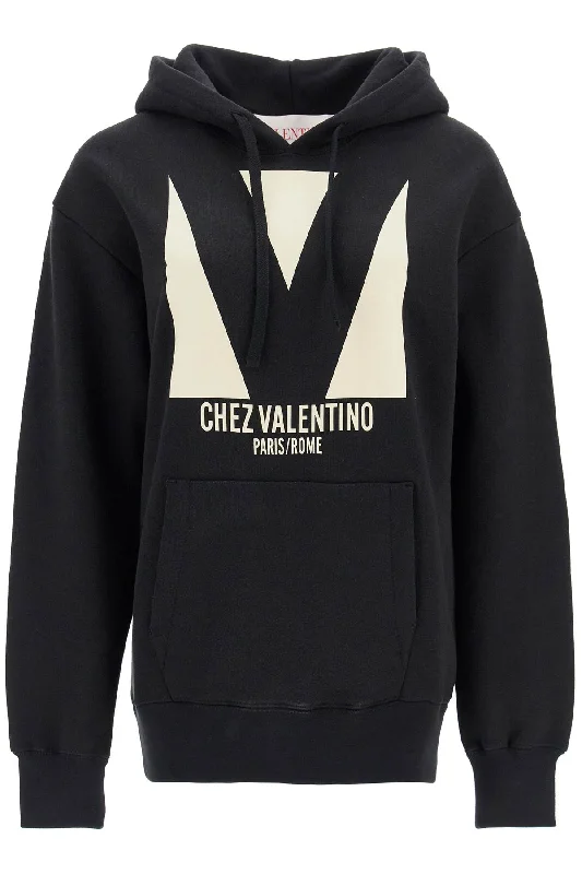 Valentino Garavani chez valentino oversized hoodie Hoodie with Metallic Shiny Futuristic