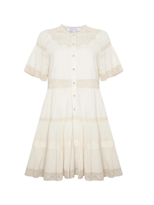 Newton Dress In Cream/lace Tunics Short Trendy