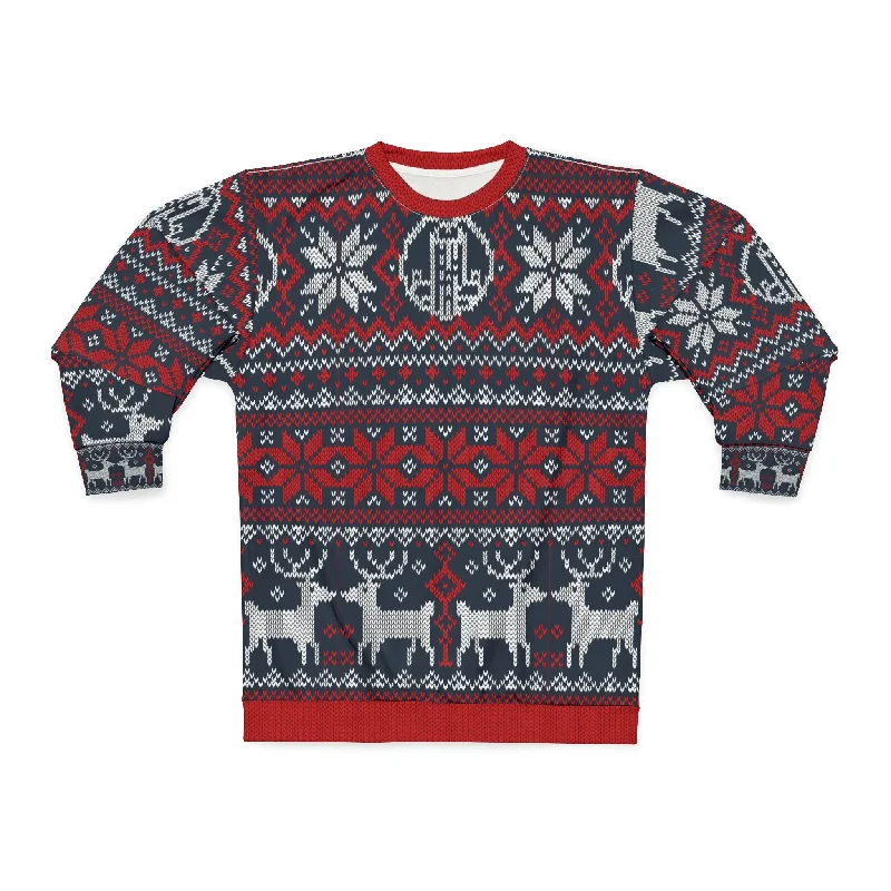 Joyful Dockmas Ugly Sweatshirt Hoodie with Drop Shoulder Relaxed Streetwear