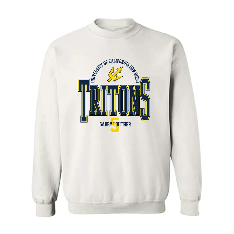 UCSD - NCAA Women's Basketball : Gabby Louther - Classic Fashion Shersey Crewneck Sweatshirt Hoodie with Drawcord Adjustable Secure