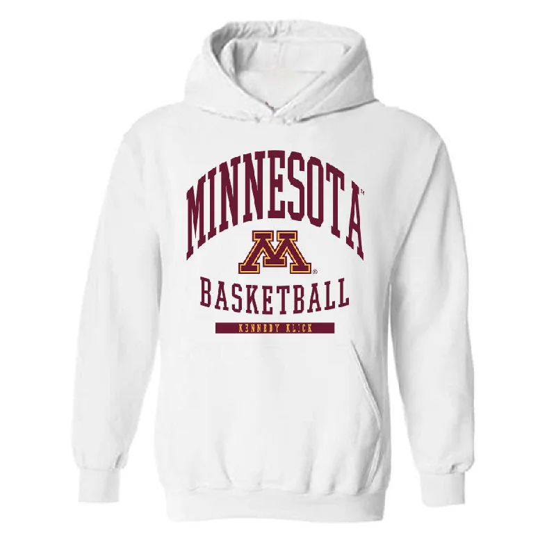 Minnesota - NCAA Women's Basketball : Kennedy Klick - Classic Fashion Shersey Hooded Sweatshirt Hoodie with Oversized Fit Loose Comfortable