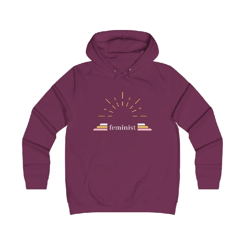 feminist - Women’s Hoodie Hoodie with Double Zipper Versatile Adjustable