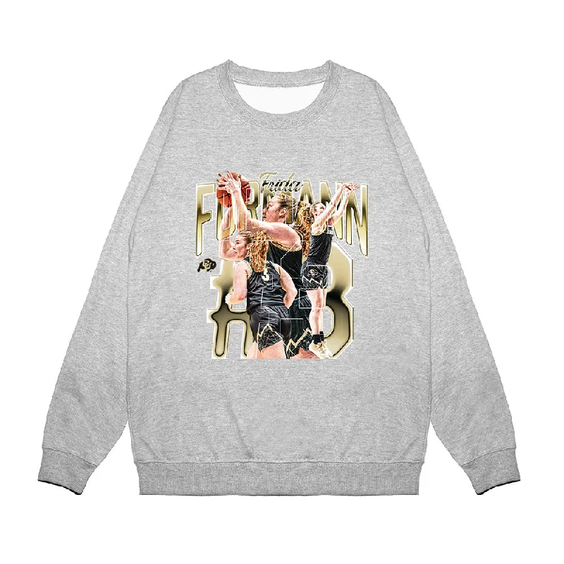 Colorado - NCAA Women's Basketball : Frida Formann - Premium Crewneck Sweatshirt Hoodie with Gradient Ombre Colorful Colorado - NCAA Women's Basketball : Frida Formann - Premium Crewneck Sweatshirt Hoodie with Gradient Ombre Colorful