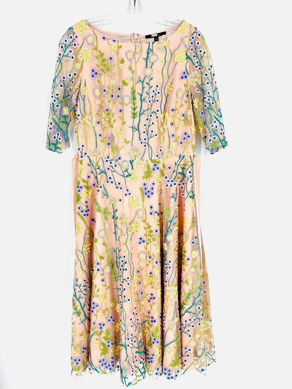 Alex Marie Size 6 Pink/Multi Floral Embroidered Dresses Dress Tunics Versatile stylish