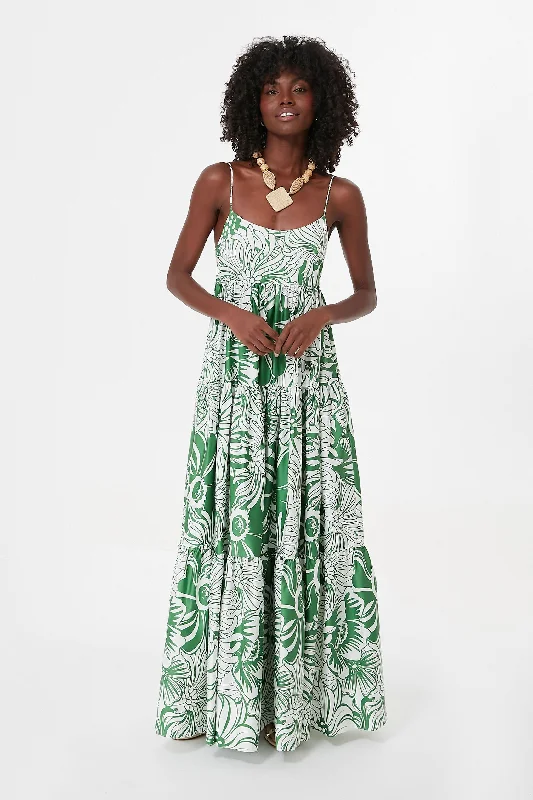 Calypso Green Merle Cotton Dress Tunics Silk luxurious