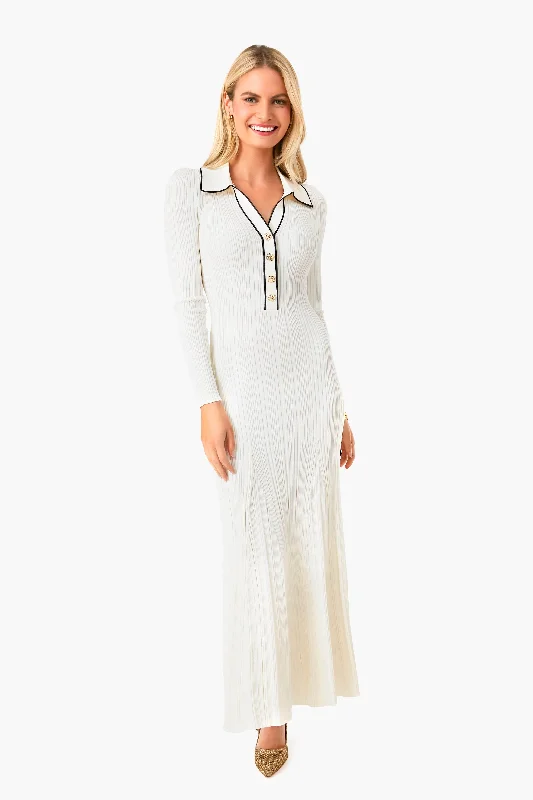 Ivory Contrast Stitch Knit Dress Tunics Brand named