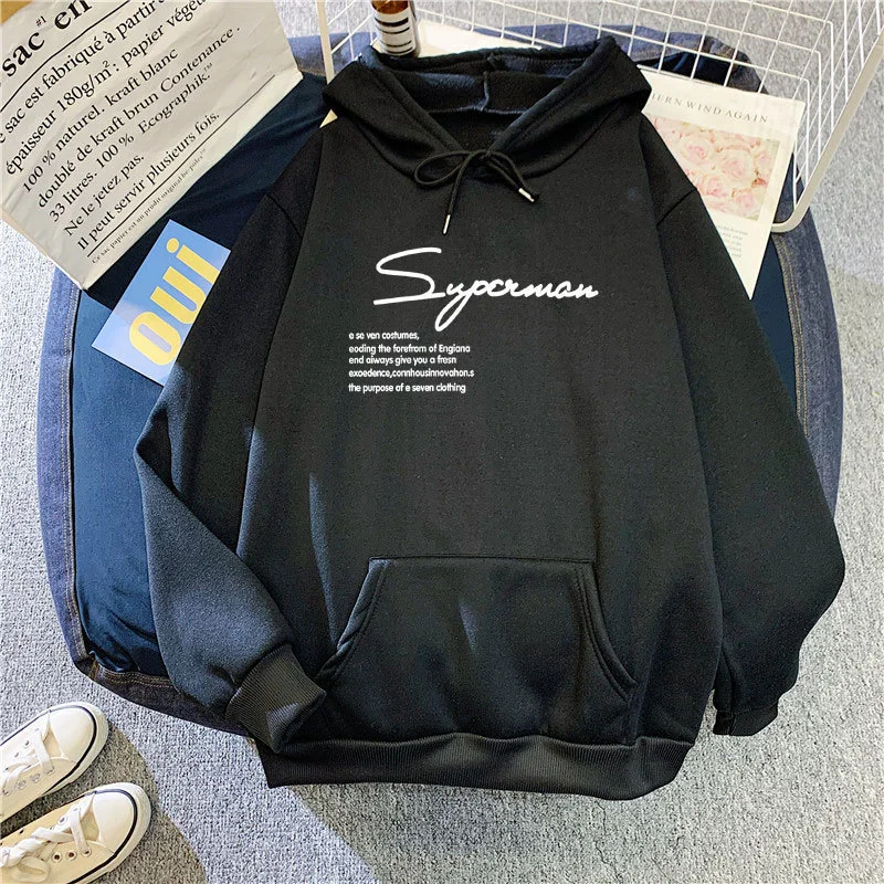 2 Pieces Women'S Fashion Letter Print Loose Fleece Hooded Sweatshirt Hoodie with Hidden Zipper Minimalist Clean