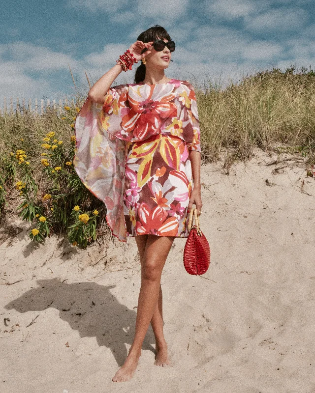 Mini Cape Dress Sun Floral Tunics Recommended stylist