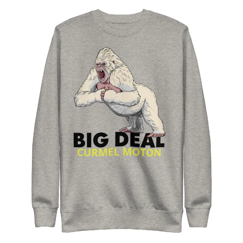 CURMEL MOTON X FORTIS SWEATSHIRT – GREY Hoodie with Hem Contrast Bold Stylish