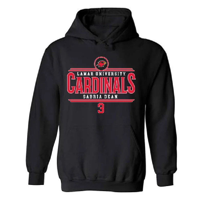 Lamar - NCAA Women's Basketball : Sabria Dean - Classic Fashion Shersey Hooded Sweatshirt Hoodie with Reflective Safety Nightwear Lamar - NCAA Women's Basketball : Sabria Dean - Classic Fashion Shersey Hooded Sweatshirt Hoodie with Reflective Safety Nightwear