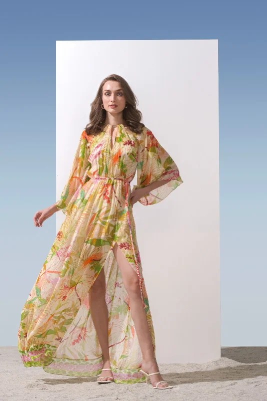 Lurex Georgette Printed Long Dress Tunics Favorite customer