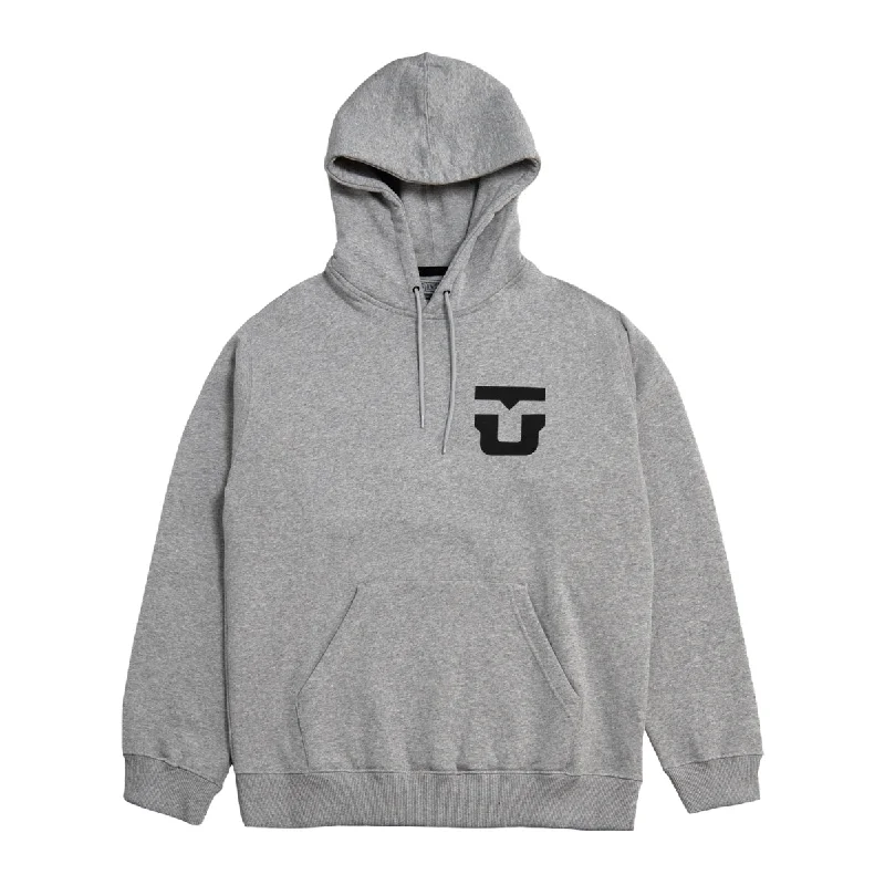 Union Binding - Unisex Team Hoodie - Heather Grey Hoodie with Lace Feminine Delicate