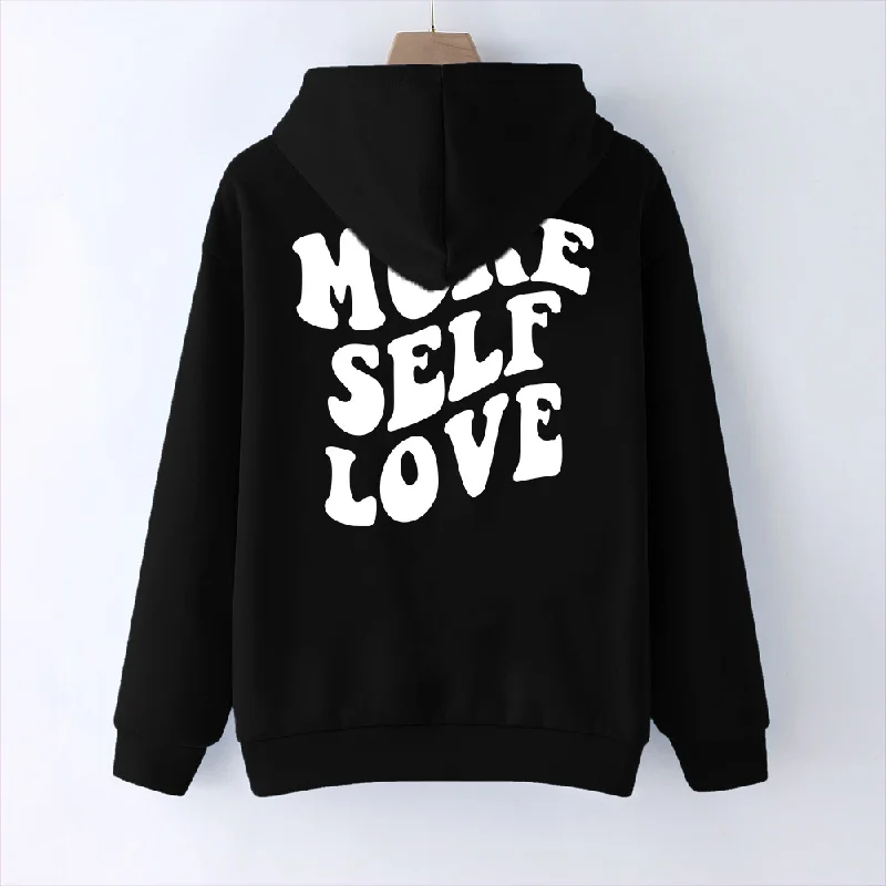 Women Slogan Letter Letter Back Print Long Sleeve Basic Hoodie Hoodie with High-Low Hem Asymmetrical Trendy