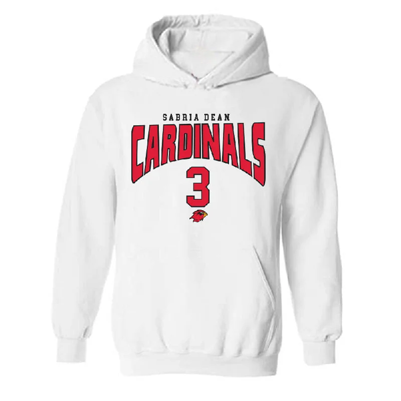 Lamar - NCAA Women's Basketball : Sabria Dean - Classic Fashion Shersey Hooded Sweatshirt Hoodie with Color Block Contrast Stylish