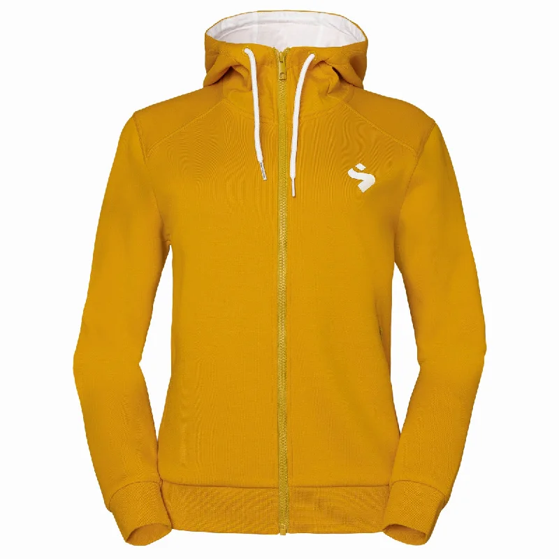 Sweet Protection - Women's Sweet Hoodie - Golden Yellow Hoodie with Typography Text Message