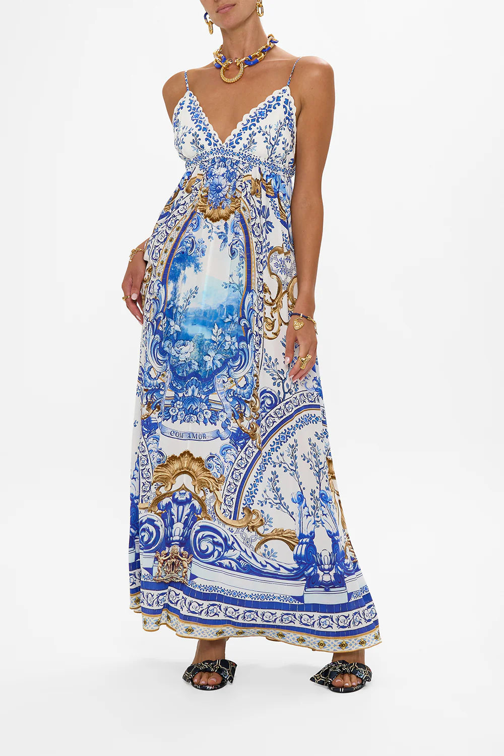 CAMILLA BRALETTE DETAIL DRESS IN AZUL ADVENTURES Tunics Canvas sturdy