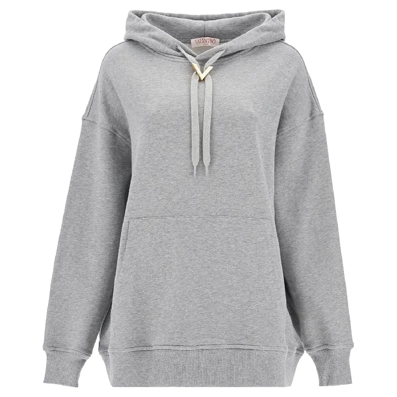 Valentino Garavani pure cotton oversized hoodie Hoodie with Embroidery Detailed Premium