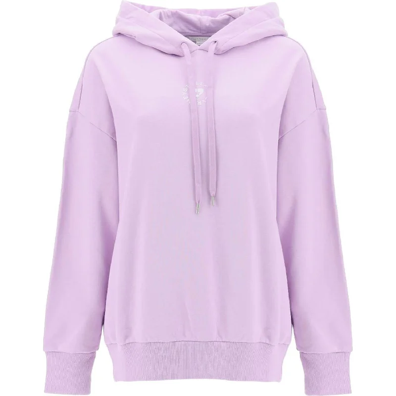 Stella McCartney iconic mini heart hooded sweatshirt Zip Hoodie Drawstring Kangaroo Pocket