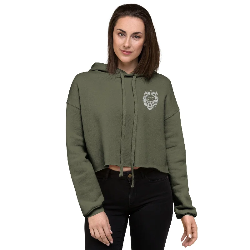Fortis Lion Classic Crop Hoodie Oversized Hoodie Comfort Casual