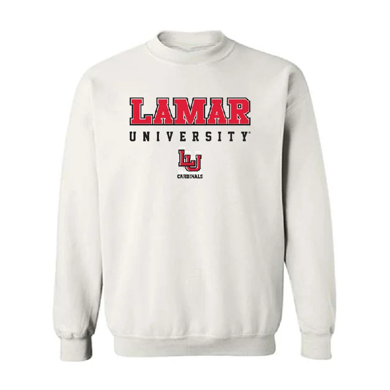 Lamar - NCAA Women's Basketball : Sabria Dean - Classic Shersey Crewneck Sweatshirt Hoodie with Typography Text Message