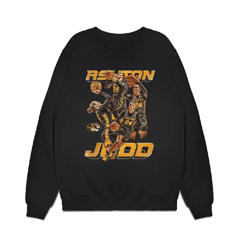 Missouri - NCAA Women's Basketball : Ashton Judd - Player Collage Premium Crewneck Sweatshirt Hoodie with Elastic Waist Stretchable Comfortable