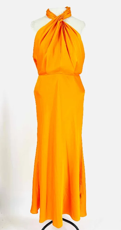 Asos Size 6 Orange Draped Maxi NEW Dresses Dress sweetheart Neckline Romantic