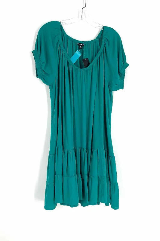 Torrid Size 12 Teal Puff Sleeve Tiered NEW Dresses Dress Tunics Cozy soft