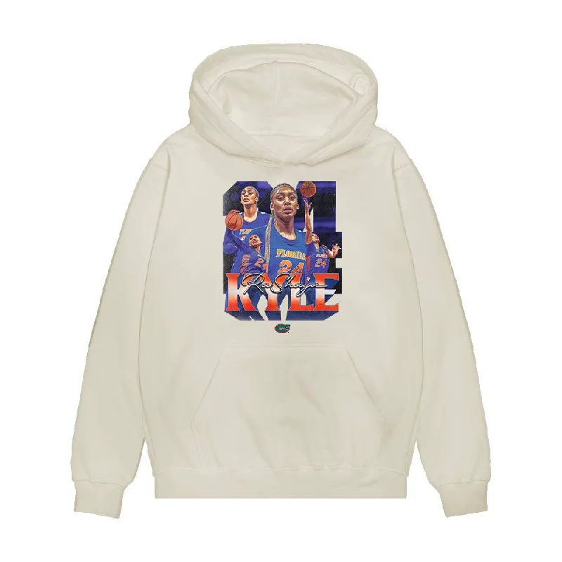Florida - NCAA Women's Basketball : Ra Shaya Kyle - Player Collage Premium Hooded Sweatshirt Hoodie with Illustration Artistic Creative