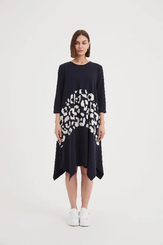 Tirelli - 24D3341 Deep Panel Combi Dress Tunics Solid Classic