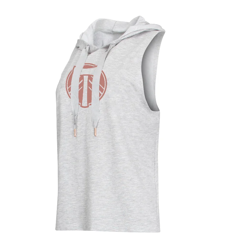 PORTLAND TIMBERS FC WOMEN'S ROSE GOLD SHORT SLEEVE HOODIE Hoodie with Hem Lace Feminine Delicate