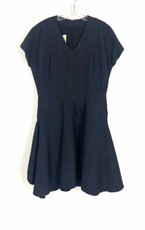 Tish Cox Size L Navy/Black Print Textured Designer Dress Tunics New arrival