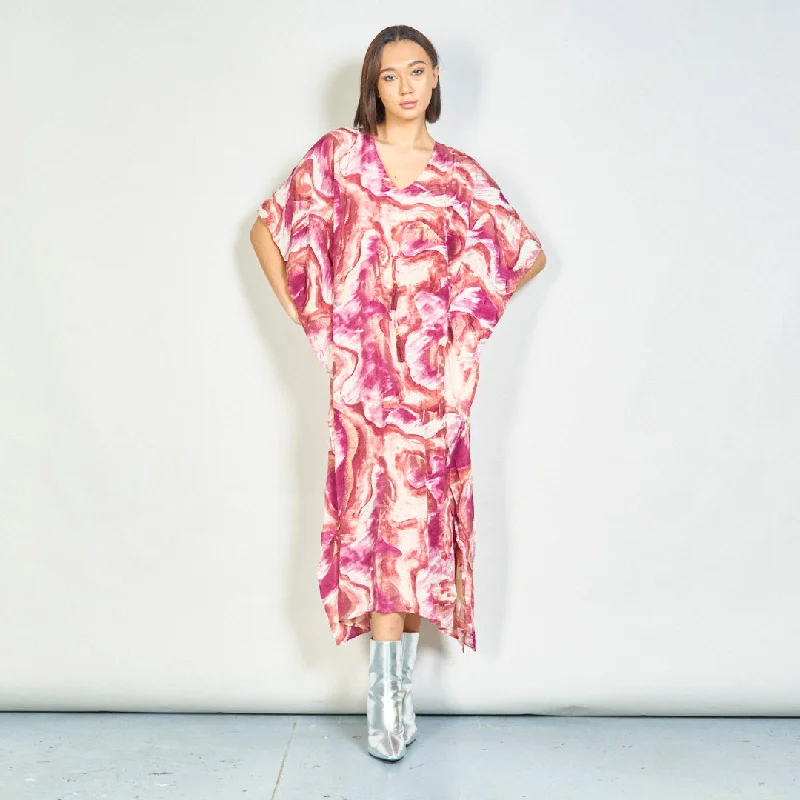 Marble print oversized kaftan dress wholesale Tunics Modern contemporary