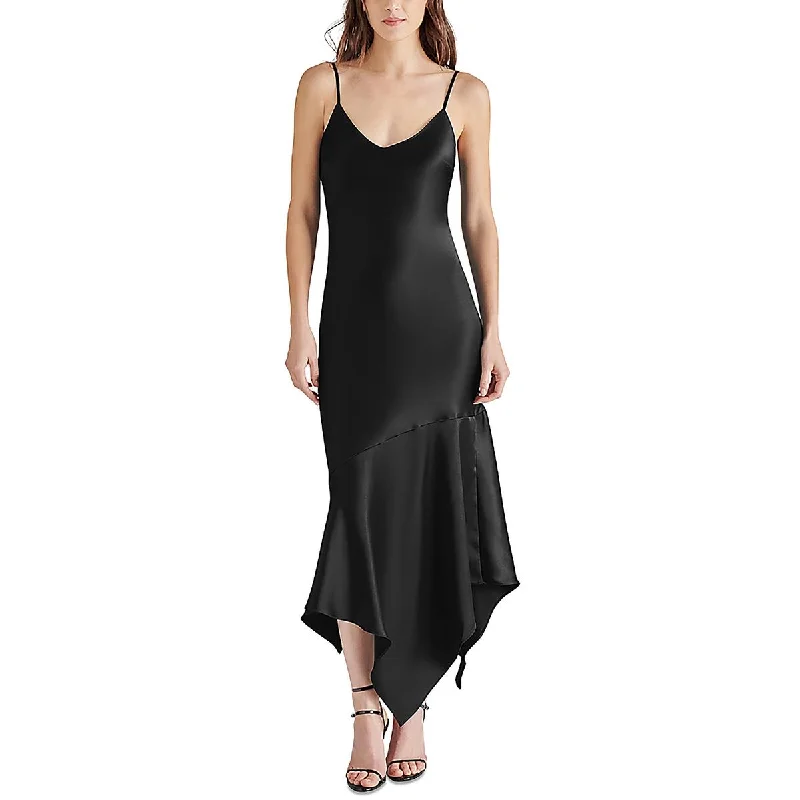 Lucille Womens Satin Maxi Evening Dress Tunics Versatile stylish